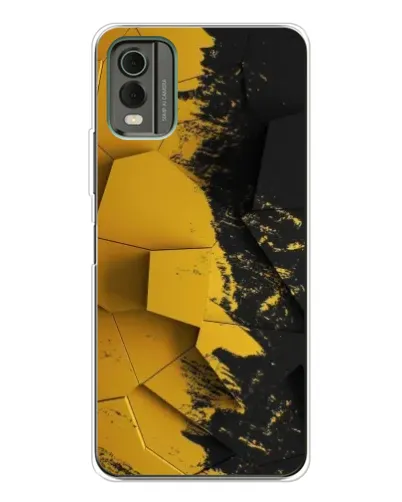 Чехол для Nokia C32 с картинкой «Золотые осколки геометрии» Чехол для Nokia C32 с картинкой «Золотые осколки геометрии»