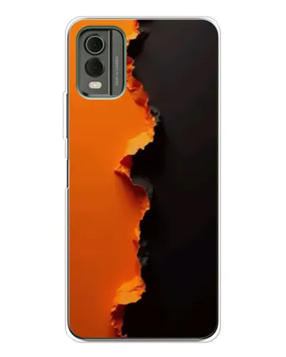 Чехол для Nokia C32 с картинкой «Оранжевый разлом» Чехол для Nokia C32 с картинкой «Оранжевый разлом»