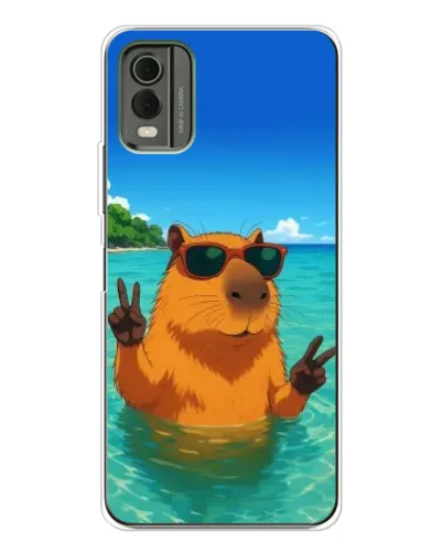 Чехол для Nokia C32 с картинкой «Морская капибара» Чехол для Nokia C32 с картинкой «Морская капибара»