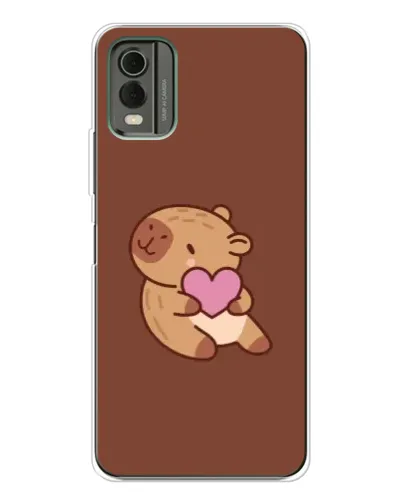 Чехол для Nokia C32 с картинкой «Капибара с сердцем» Чехол для Nokia C32 с картинкой «Капибара с сердцем»