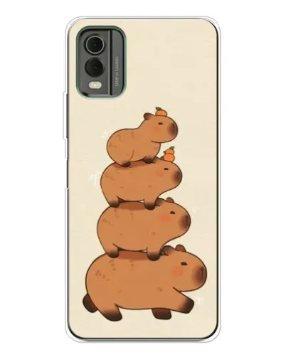 Чехол для Nokia C32 с картинкой «Башня из капибар» Чехол для Nokia C32 с картинкой «Башня из капибар»