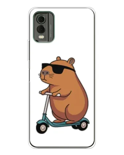 Чехол для Nokia C32 с картинкой «Капибара на самокате» Чехол для Nokia C32 с картинкой «Капибара на самокате»
