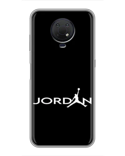 Чехол для Nokia G10 с картинкой «Jordan White Logo»