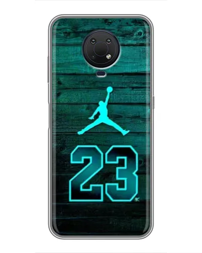 Чехол для Nokia G10 с картинкой «Jordan Cyan 23»