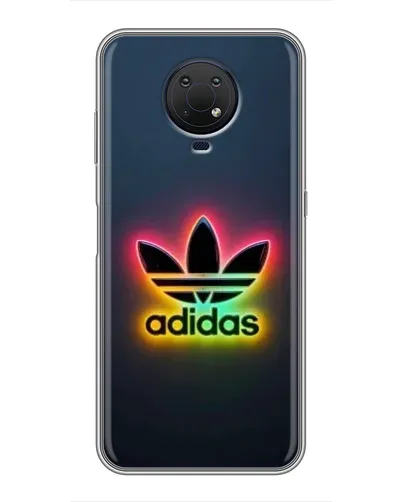 Чехол для Nokia G10 с картинкой «Неоновый Adidas»