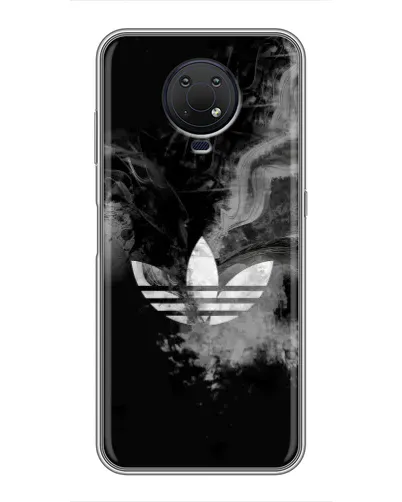 Чехол для Nokia G10 с картинкой «Абстрактный дым Adidas»