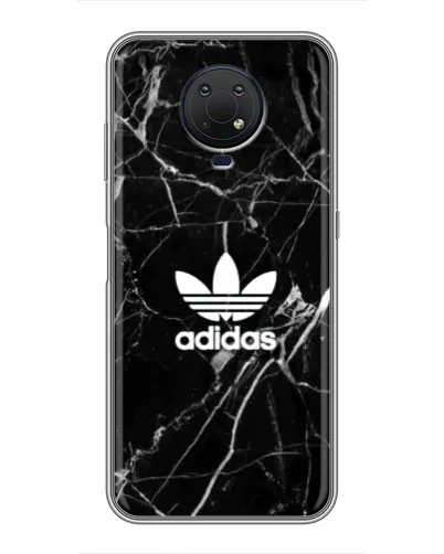 Чехол для Nokia G10 с картинкой «Белый мрамор Adidas»