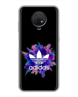 Чехол для Nokia G10 с картинкой «Взрыв красок Adidas»