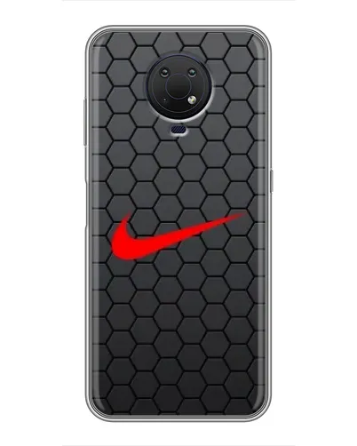 Чехол для Nokia G10 с картинкой «Nike — карбоновая сетка»