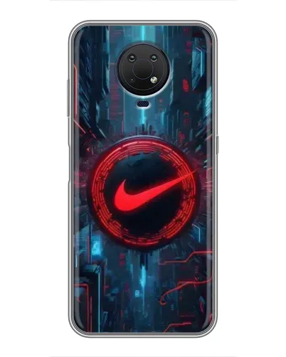 Чехол для Nokia G10 с картинкой «Техногенный стиль Nike»
