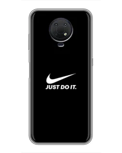 Чехол для Nokia G10 с картинкой «Минимализм от Nike» Чехол для Nokia G10 с картинкой «Минимализм от Nike»