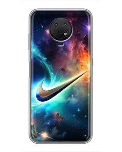 Чехол для Nokia G10 с картинкой «Космический Nike Swoosh» Чехол для Nokia G10 с картинкой «Космический Nike Swoosh»