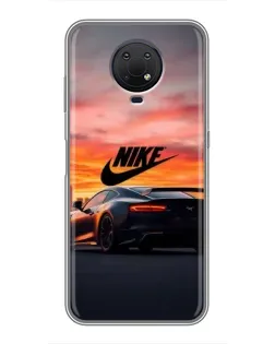 Чехол для Nokia G10 с картинкой «Nike и суперкар» Чехол для Nokia G10 с картинкой «Nike и суперкар»
