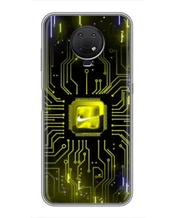 Чехол для Nokia G10 с картинкой «Nike — золотая искра» Чехол для Nokia G10 с картинкой «Nike — золотая искра»
