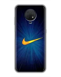 Чехол для Nokia G10 с картинкой «Синий пульс Nike» Чехол для Nokia G10 с картинкой «Синий пульс Nike»