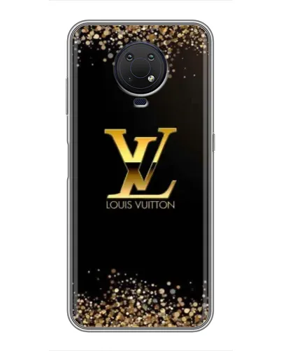 Чехол для Nokia G10 с картинкой «LV — золотые искры»