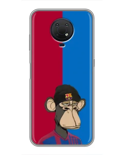 Чехол для Nokia G10 с картинкой «Bored Ape — фанат Барсы»