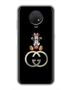 Чохол для Nokia G10 з картинкою «Мінні Маус на лого»