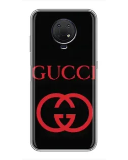 Чохол для Nokia G10 з картинкою «Gucci — червоний логотип»