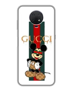 Чохол для Nokia G10 з картинкою «Міккі Маус Gucci — смуги»