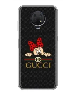 Чохол для Nokia G10 з картинкою «Мінні Маус Gucci — чорний»