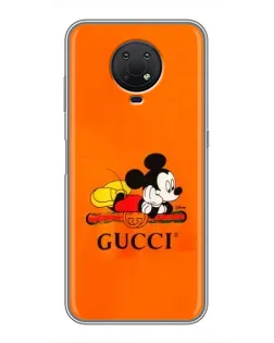 Чохол для Nokia G10 з картинкою «Міккі Маус Gucci — помаранч»