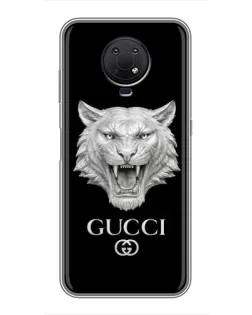 Чохол для Nokia G10 з картинкою «Gucci — срібний лев»
