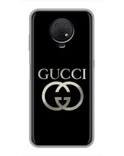 Чохол для Nokia G10 з картинкою «Gucci — золото на чорному»