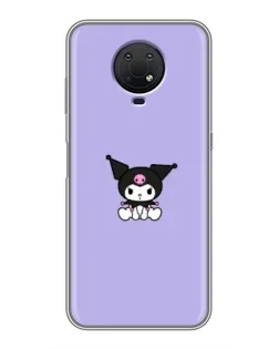 Чехол для Nokia G10 с картинкой «Kuromi — фиолетовый минимализм»