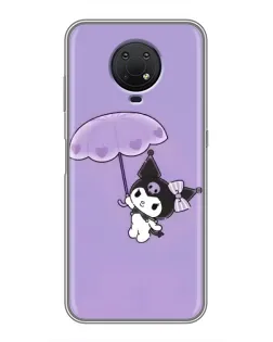 Чехол для Nokia G10 с картинкой «Kuromi с зонтиком»