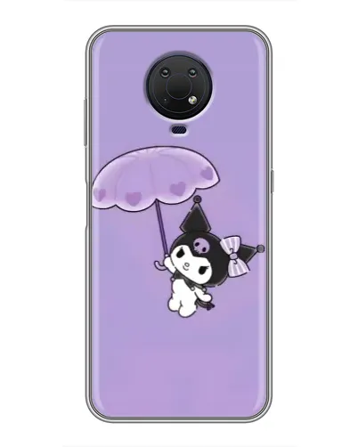 Чехол для Nokia G10 с картинкой «Kuromi с зонтиком»