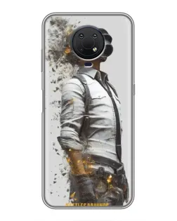 Чохол для Nokia G10 з картинкою «PUBG — боєць у пилу»