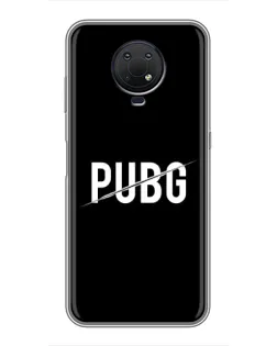 Чохол для Nokia G10 з картинкою «PUBG — білий логотип»