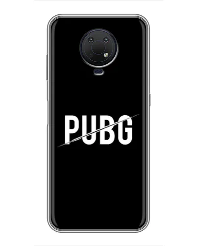 Чохол для Nokia G10 з картинкою «PUBG — білий логотип»