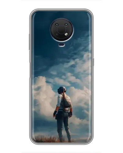 Чохол для Nokia G10 з картинкою «Герой PUBG на скелі»