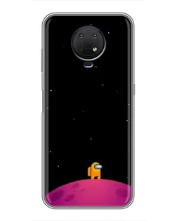 Чехол для Nokia G10 с картинкой «Одинокий герой на планете» Чехол для Nokia G10 с картинкой «Одинокий герой на планете»