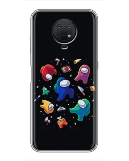 Чехол для Nokia G10 с картинкой «Among Us космос» Чехол для Nokia G10 с картинкой «Among Us космос»