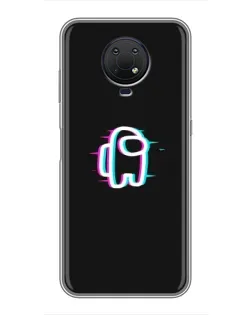 Чехол для Nokia G10 с картинкой «Among Us неон» Чехол для Nokia G10 с картинкой «Among Us неон»