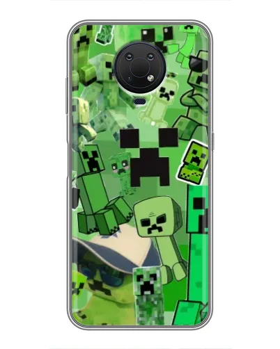 Чохол для Nokia G10 з картинкою «Кріпери Minecraft» Чохол для Nokia G10 з картинкою «Кріпери Minecraft»