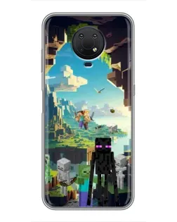 Чохол для Nokia G10 з картинкою «Ендермен у лісі»