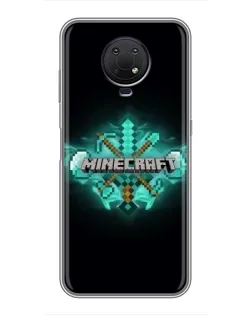 Чохол для Nokia G10 з картинкою «Minecraft Diamond лого»
