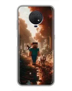 Чохол для Nokia G10 з картинкою «Стів у лісі»