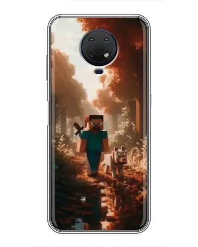 Чохол для Nokia G10 з картинкою «Стів у лісі» Чохол для Nokia G10 з картинкою «Стів у лісі»