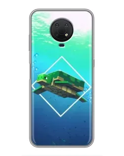 Чохол для Nokia G10 з картинкою «Черепаха Minecraft»