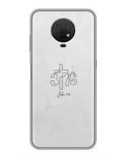 Чохол для Nokia G10 з картинкою «Івана 3:16 Хрест»