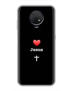 Чохол для Nokia G10 з картинкою «Серце - Jesus»
