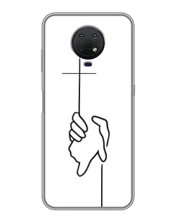 Чохол для Nokia G10 з картинкою «Рука тримає»
