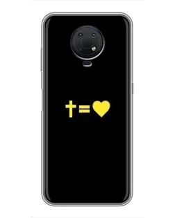 Чохол для Nokia G10 з картинкою «Серце та Хрест»