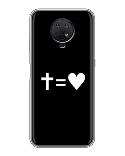 Чохол для Nokia G10 з картинкою «Хрест та Серце»
