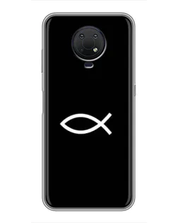Чехол для Nokia G10 с картинкой «Символ рыбы Jesus» Чехол для Nokia G10 с картинкой «Символ рыбы Jesus»